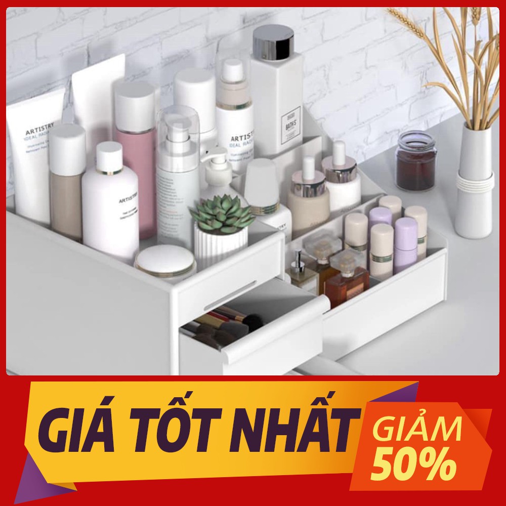 Kệ mỹ phẩm nhựa đa năng nhiều ngăn siêu tiện dụng và thẩm mĩ.