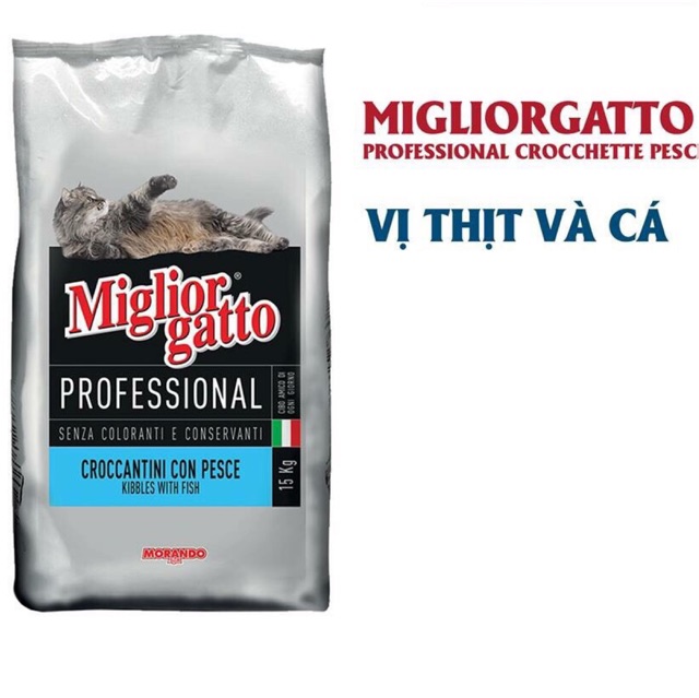 THỨC ĂN HẠT CHO MÈO MIGLIOR GATO ITALYA BAO 15kg
