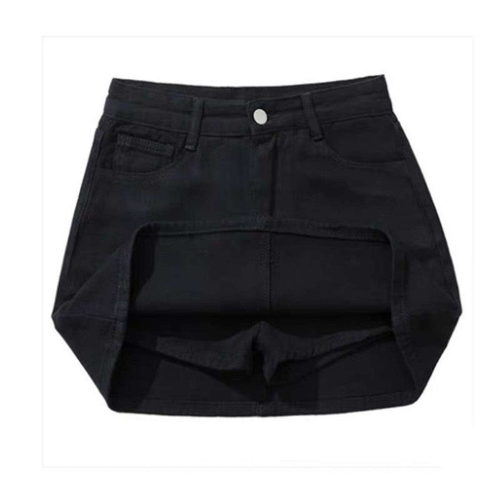[Size 32-36] Quần Váy Bigsize Đen/ Xám Trơn Dài 46cm - Lưng Cao, Siêu Co Giãn | BigBuy360 - bigbuy360.vn