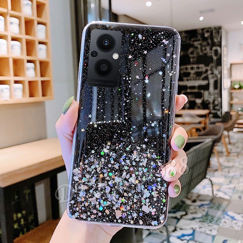 Ốp Điện Thoại Mềm Mỏng Trong Suốt Lấp Lánh Cho OPPO Reno 7Z 7Z 5G A76 A55 4G Reno7 Z