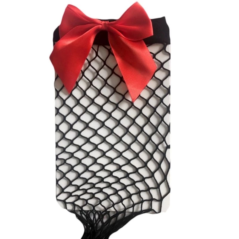 Vớ lưới dài trên gối thắt nơ thời trang dành cho nữ