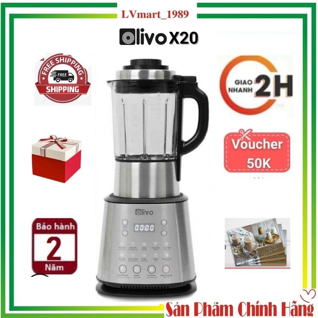 [Mã ELHA22 giảm 6% đơn 300K] Máy Làm Sữa Hạt OLIVO X20 Chính Hãng - Thương Hiệu Mỹ