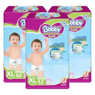 Bỉm Bobby tã quần quần M74,L68+8,XL62,XXL56..Mẫu mới