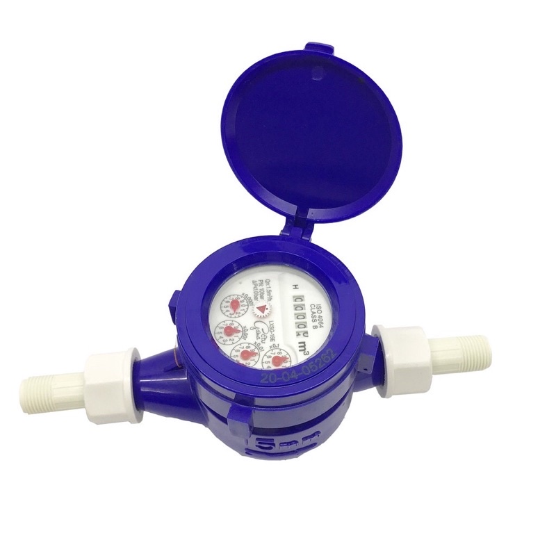 Đồng hồ nước nhựa Gama - TP15. Đồng hồ đo lưu lượng nước, tặng kèo 1 cuộn cao su non