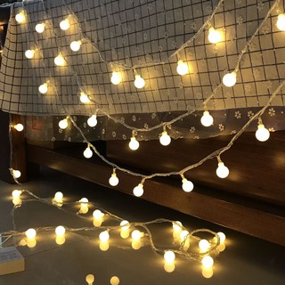 Đèn led trang trí phòng ngủ 6M - Đèn nháy Cherry Ball cắm điện có công tắc điều khiển trang trí tiệc cưới, sinh nhật