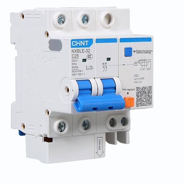 CHINT ✽☋ Động Cơ Servo Rcbo + MCB NXBLE-63 1P+N 2P 3P+N 6A 10A 16A 20A 32A 40A 50A 63A 30MA