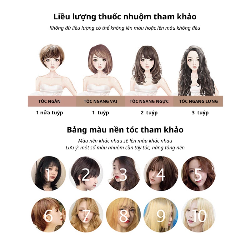 Thuốc Nhuộm Tóc Màu Vàng Ánh Đồng Không Cần Tẩy Tóc NAMI HAIR 8/33