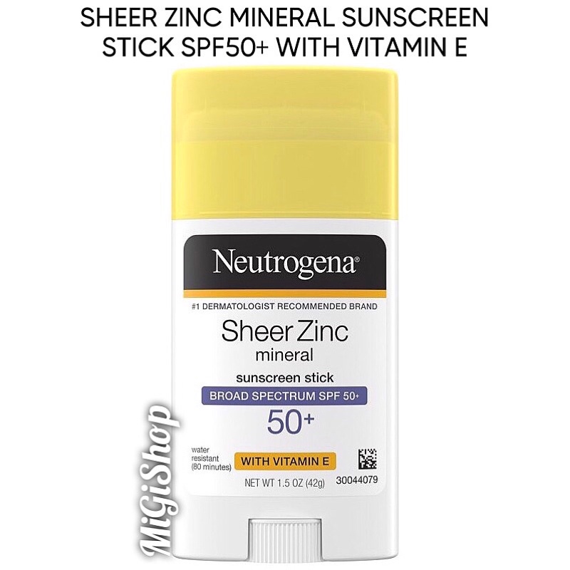 Sáp Chống Nắng Dạng Lăn Neutrogena Sheer Zinc Mineral Sunscreen Stick SPF50+ 42g