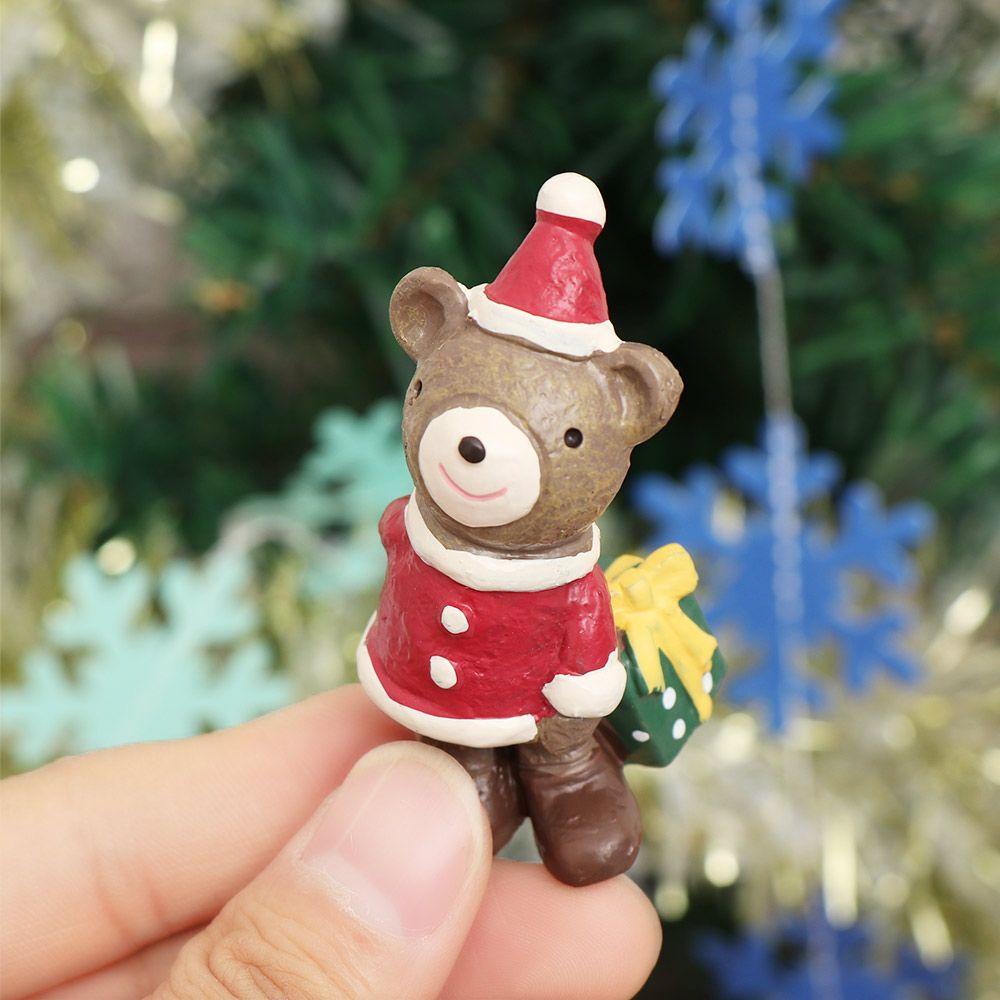 FOREVER 1PC Christmas Decorations Bonsai Micro Landscape Home Decor Doll House Mini Santa Claus