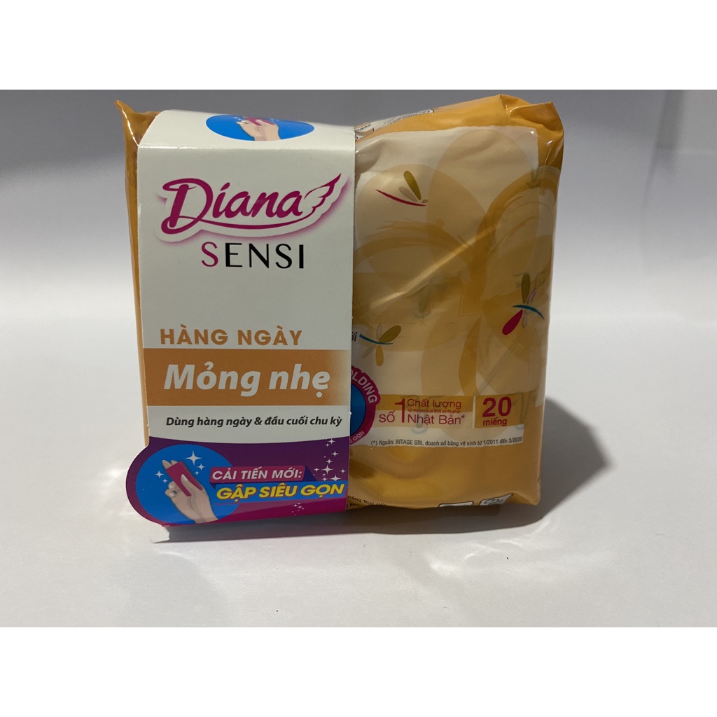 Băng vệ sinh Diana Sensi Hàng ngày Mỏng nhẹ 20 miếng/gói