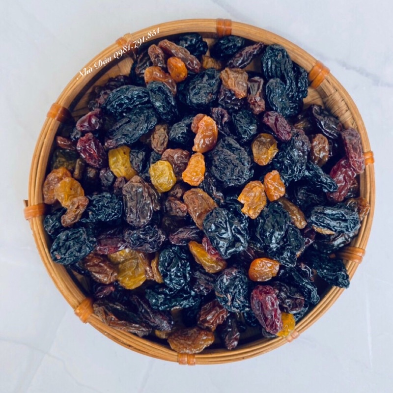 Nho khô Chile 3 màu không hạt NADA Nuts, nho khô không đường dẻo ngọt tự nhiên, dùng làm bánh, đồ ăn