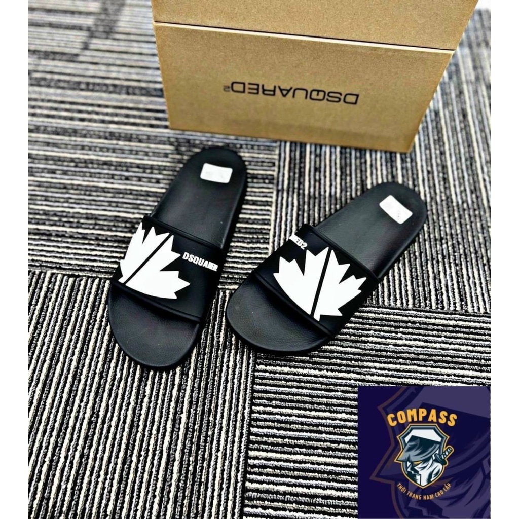 Dép lê quai ngang DSQ logo lá LA size 38-43