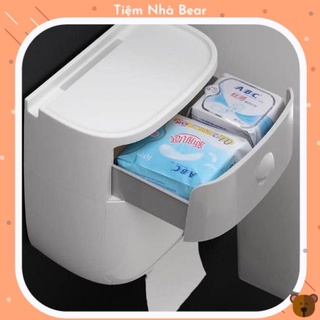 Hộp đựng giấy vệ sinh 2 tầng có ngăn kéo ecoco