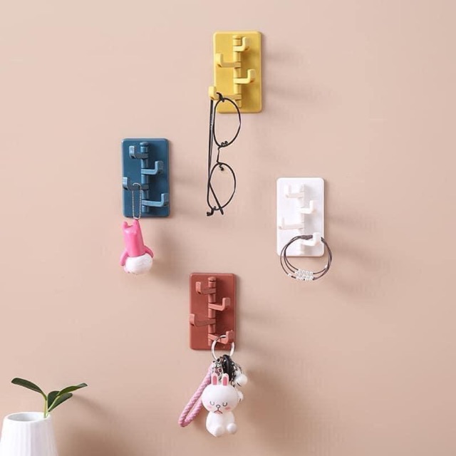 Móc treo đa năng 4 cạnh dán tường