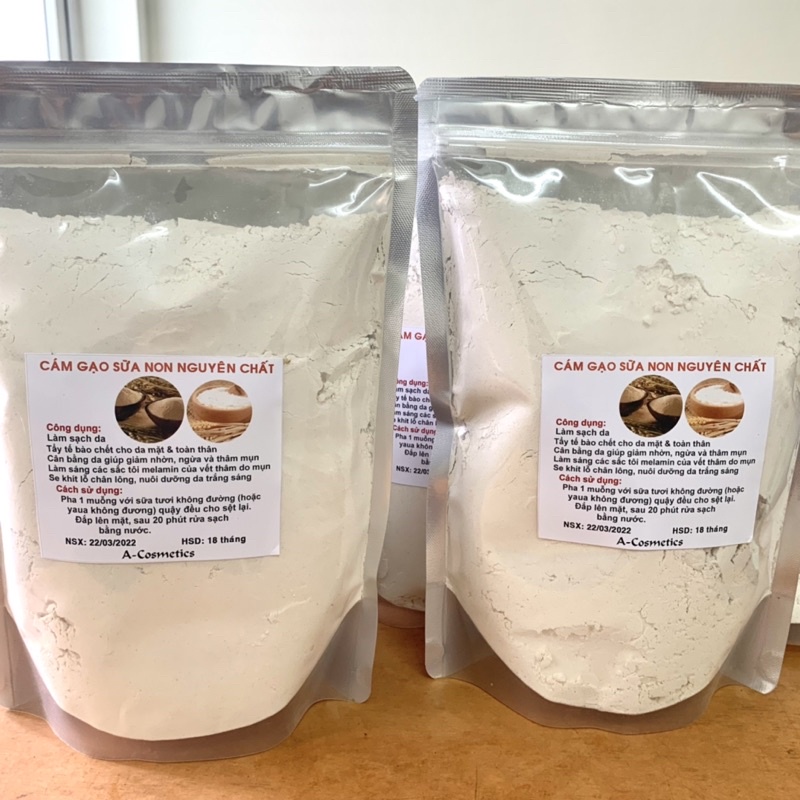 Cám gạo sữa gói 1kg trắng mịn da