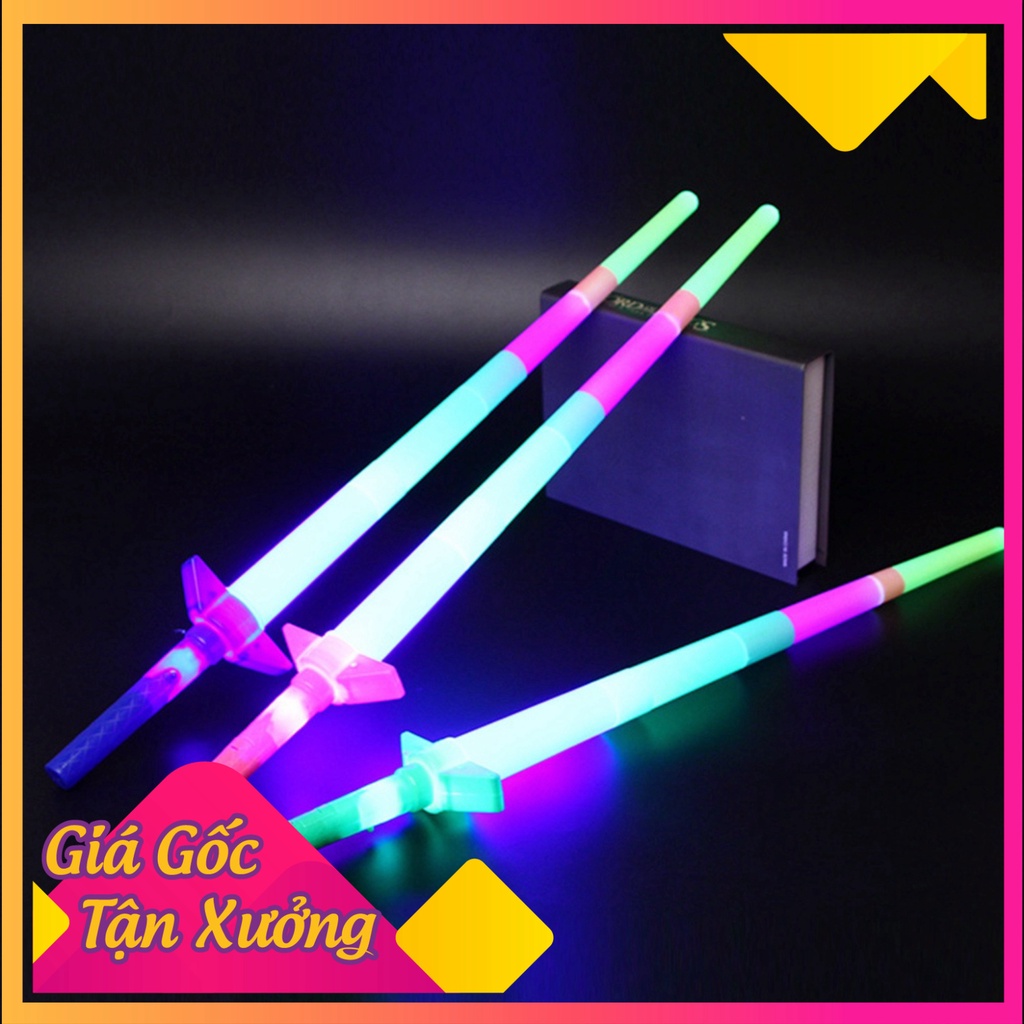 Thanh Kiếm công cụ giải trí 4 Đoạn Có đèn LED chiếu sáng chiếu sáng dành riêng cho Trẻ Em đã lắp pin