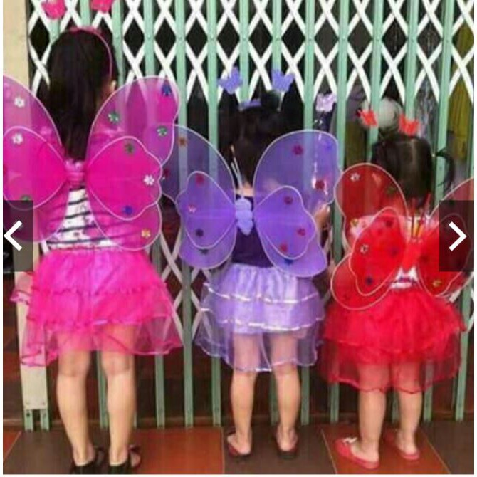 Đồ chơi BỘ cánh bướm kèm váy có đèn cho bé hóa trang halloween