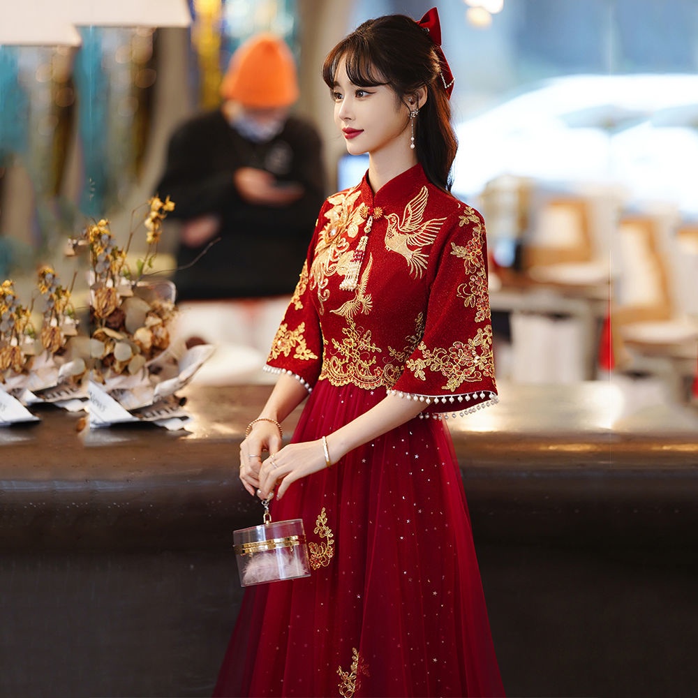 Đầm sườn xám thiết kế thời trang hè phong cách Trung hoa năm 2022