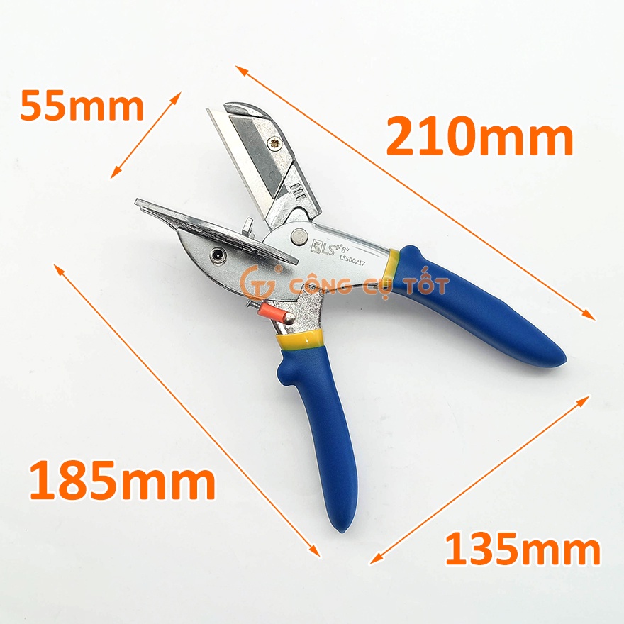 Kéo cắt góc điều chỉnh dùng lưỡi dao trổ LS+ 8inch