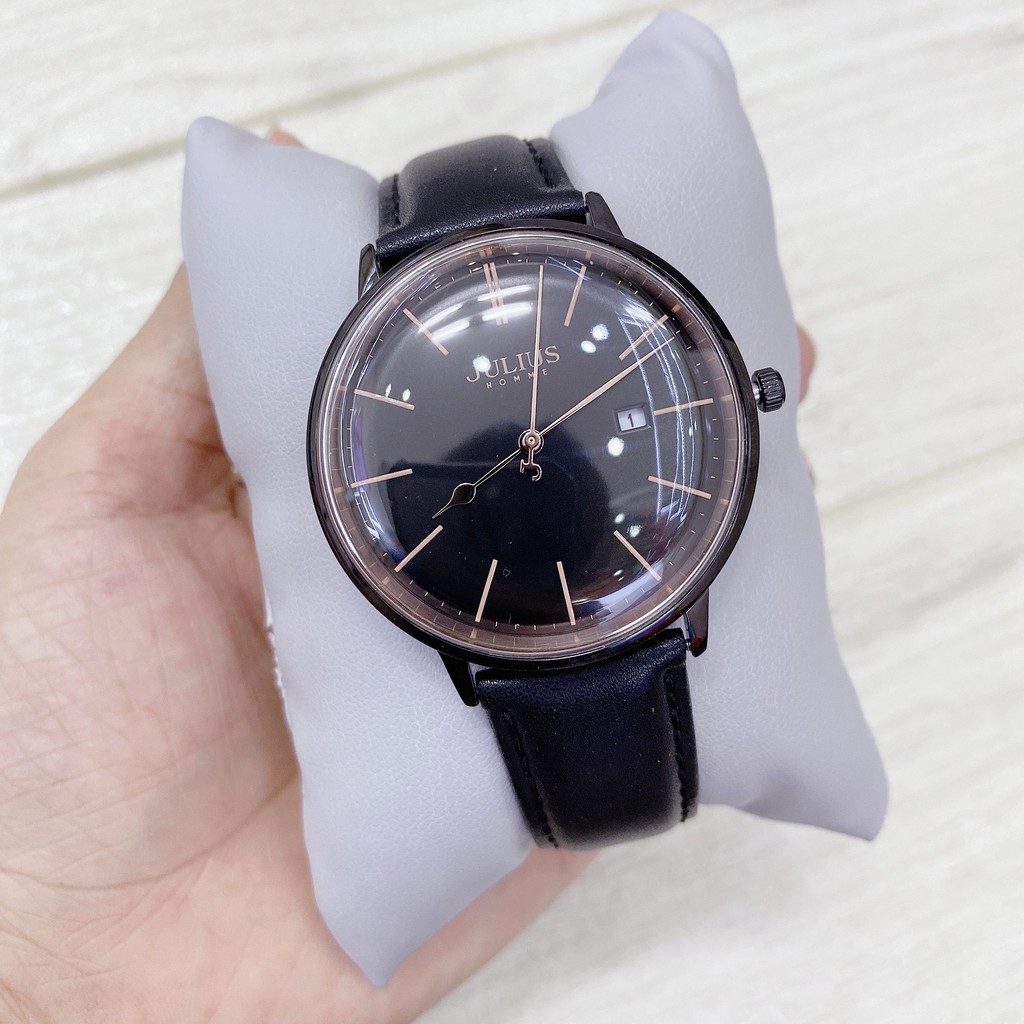 Đồng hồ nam Julius JAH-130 dây da và thép| Julius Official