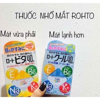 Nhỏ mắt ROHTO Nhật Bản Bổ Sung Vitamin và dưỡng chất giúp mắt khỏe giảm khô nhức mỏi mắt - Lọ 12ml