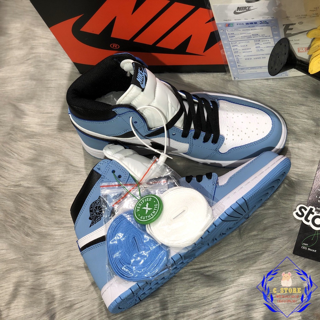 Giày Thể Thao Nam Nữ Sneaker Unisexx Hot 2022 Cao Cổ JD Xanh Blue UNC 1.1
