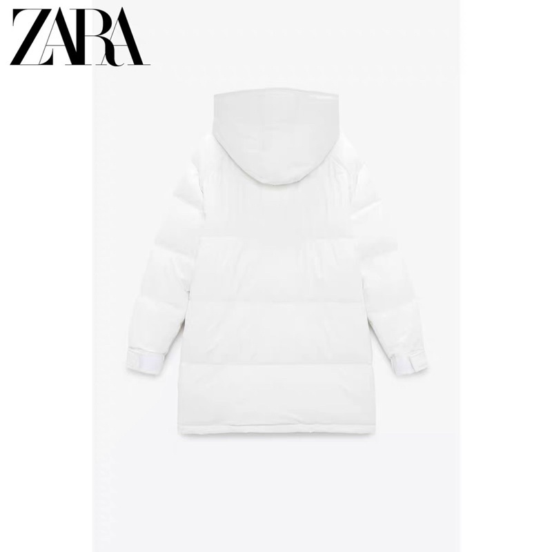 (Sẵn)Áo khoác phao trắng Zara aut canh sale