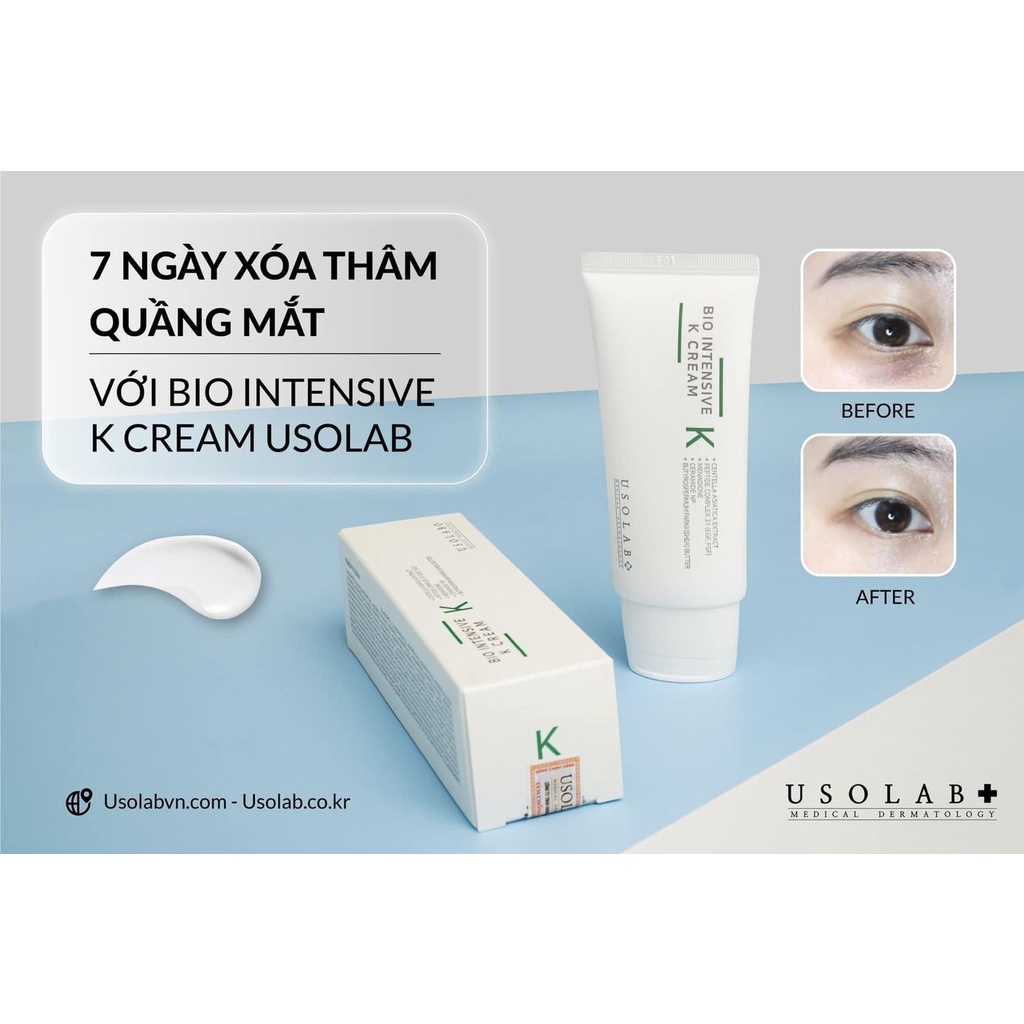 Kem Dưỡng Làm Dịu Phục Hồi Giảm Sưng Đỏ USOLAB BIO INTENSIVE K CREAM 50ml