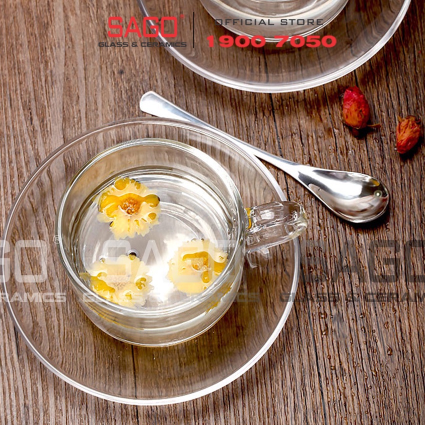 Tách Thủy Tinh Union Stack Tea Cup 200ml | UNI.324 , Nhập Khẩu Thái Lan