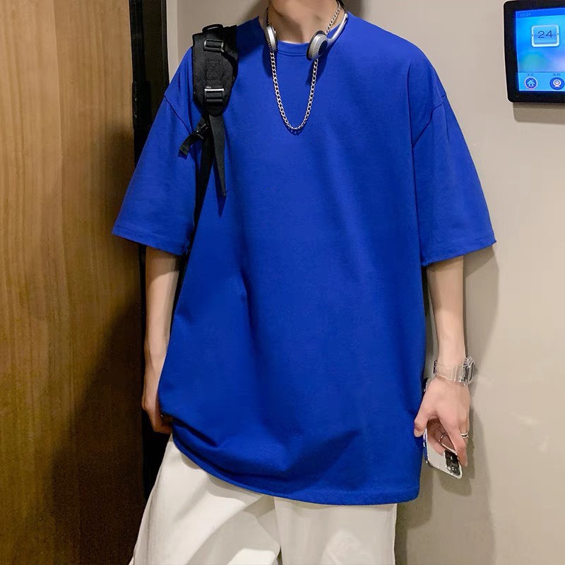 Áo thun Unisex HM1986 Basic Tee phông trơn nam nữ tay lỡ oversize form rộng 12 màu