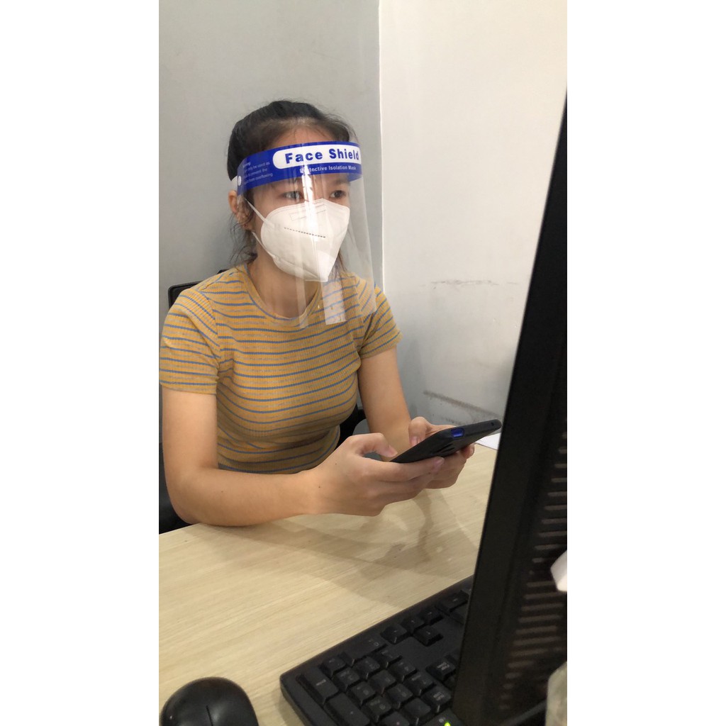 Tấm Chắn Face Shield chống giọt bắn đệm mút xốp dày