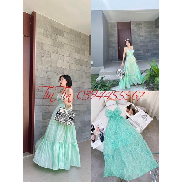 Đầm maxi loang phối màu xinh xuất sắc sống ảo cực chill kèm ảnh thật
