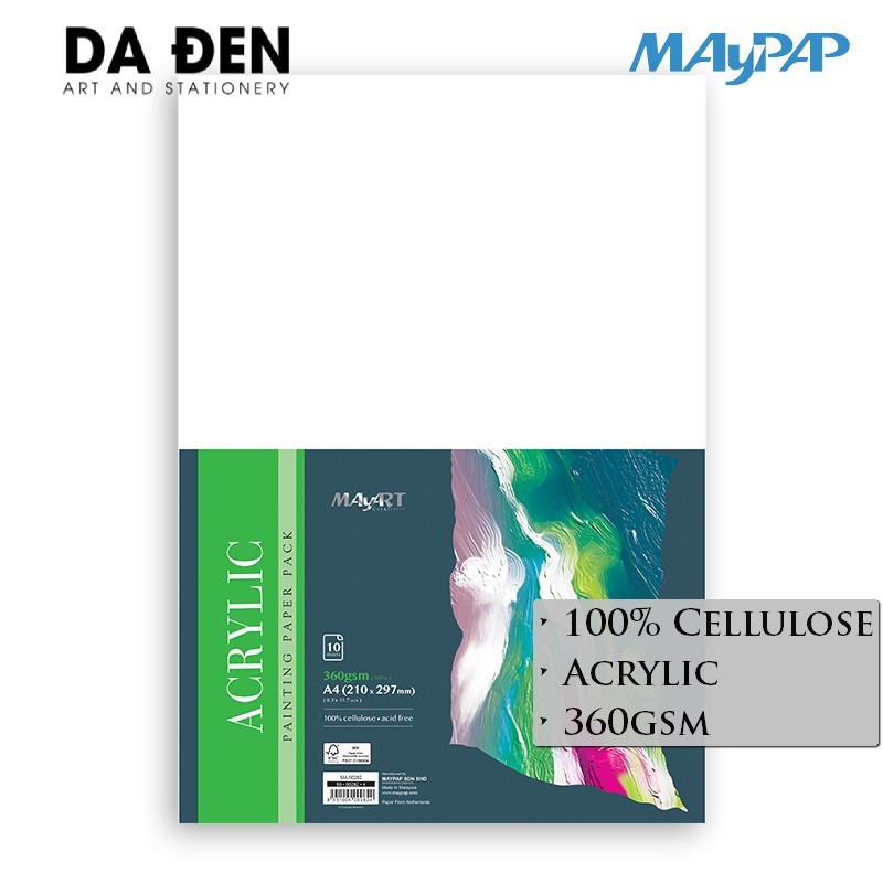 [DA ĐEN] Giấy Acrylic MayArt 360gsm