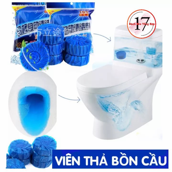 Viên tẩy bồn cầu khử mùi hôi, viên nén thả bồn cầu/toilet diệt khuẩn, chống bám ố vàng