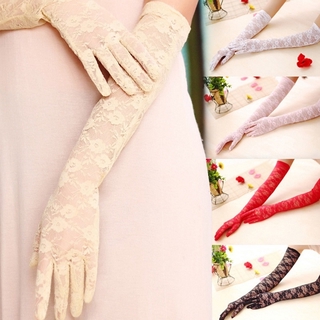 Găng Tay Ren Dài Chống Nắng Cho Cô Dâu