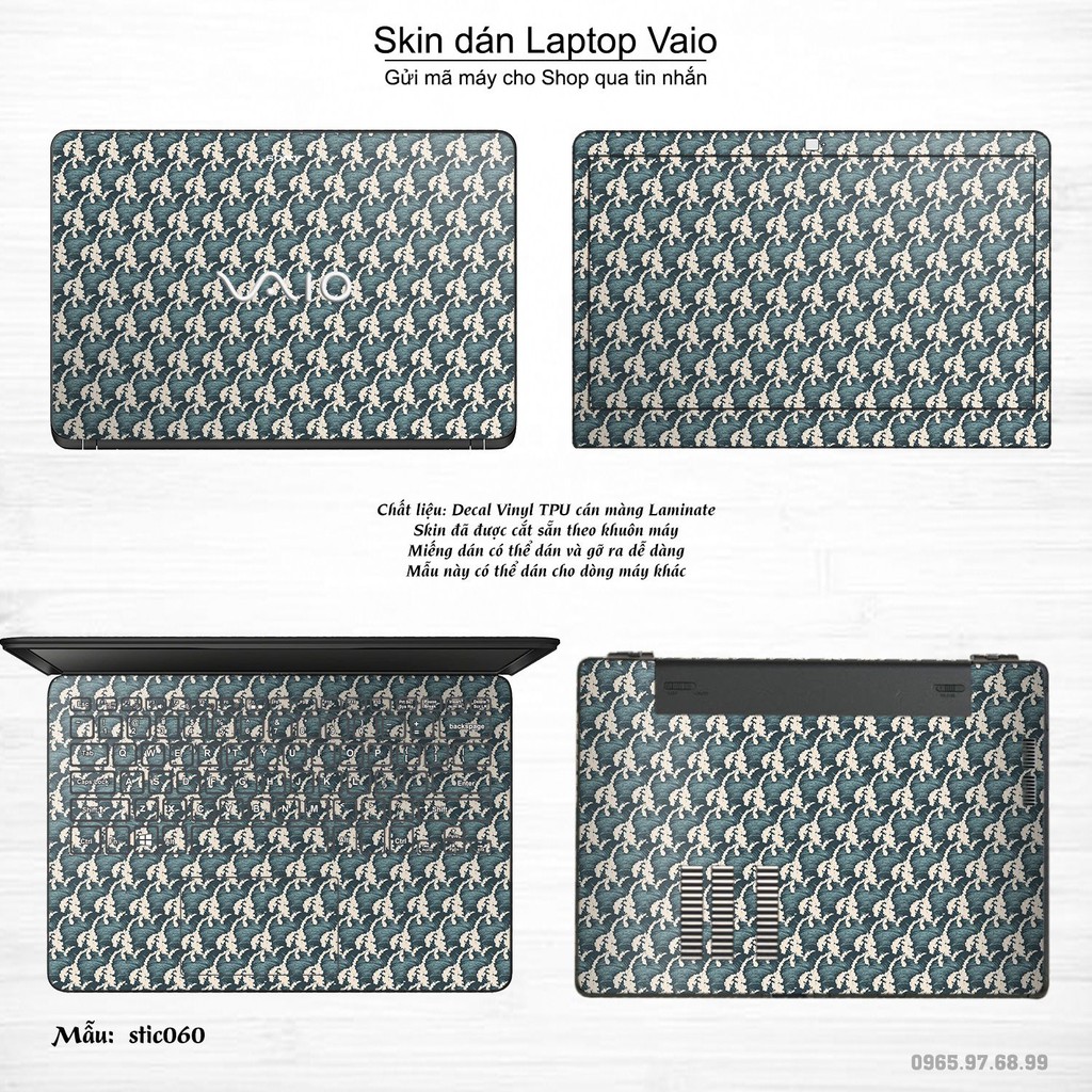 Skin dán Laptop Sony Vaio in hình Hoa văn sticker _nhiều mẫu 10 (inbox mã máy cho Shop)