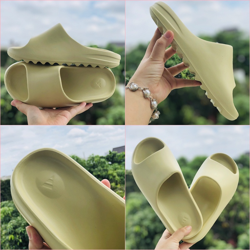 Dép unisex ❤️FREESHIP + Hộp❤️ dép lê đúc bánh mì quai ngang thể thao nam nữ đế in logo DAs, Y.Z-vàng