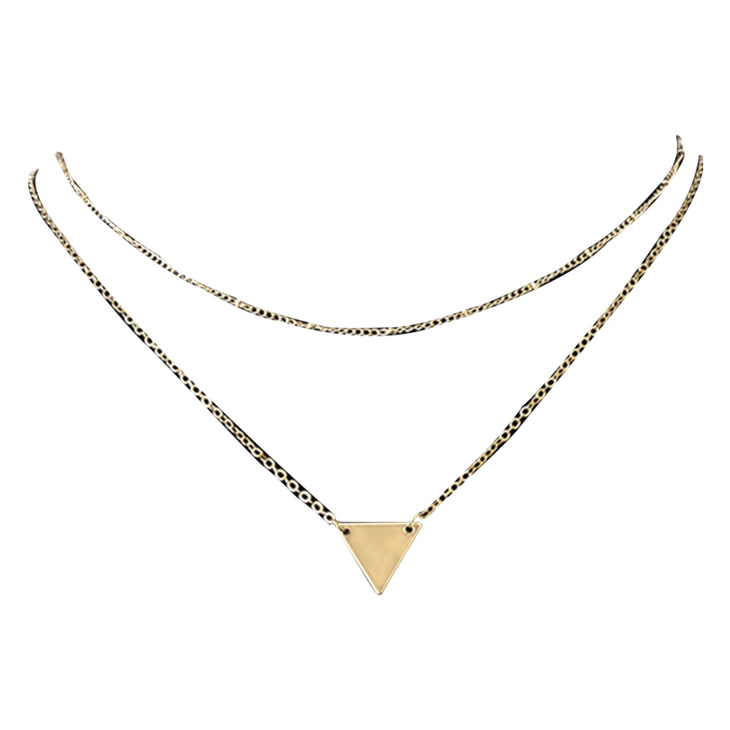 Dây chuyền hợp kim mạ vàng tam giác nhẹ nhàng tinh tế dành cho nữ