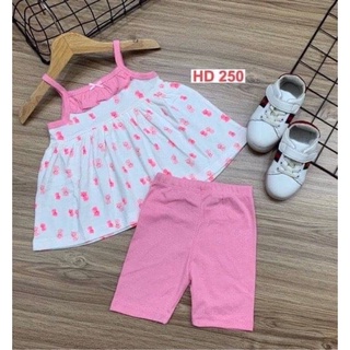 Bộ 2 dây bé gái cotton chất mát