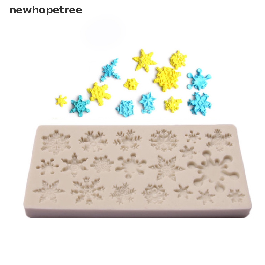 Khuôn Silicone Làm Bánh / Sô Cô La Hình Bông Tuyết Giáng Sinh