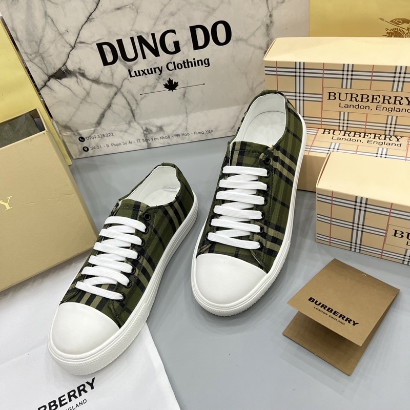 Giầy sọc kẻ bbr siêu nét màu xanh rêu new - Giầy dây nam màu cực ưng