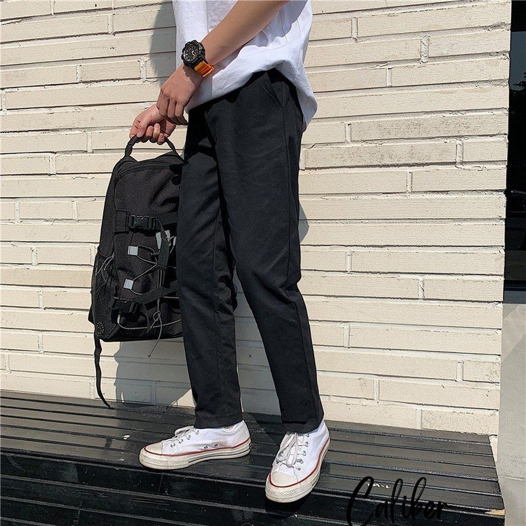 Quần Baggy Kaki Nam CALIBER hàn quốc Ống Suông Unisex - Kiểu quần nam kaki  CQD05