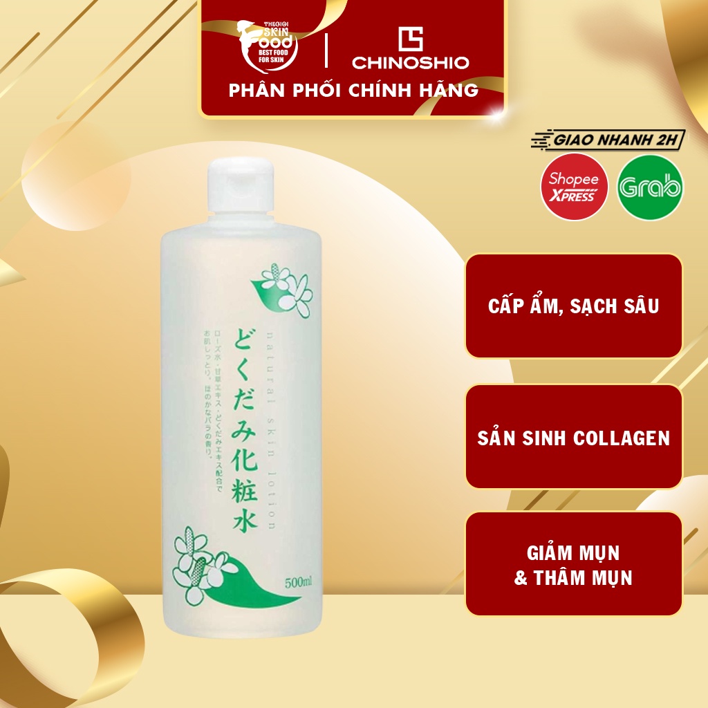 Nước Hoa Hồng Chiết Xuất Lá Diếp Cá Dokudami Natural Skin Lotion 500ml
