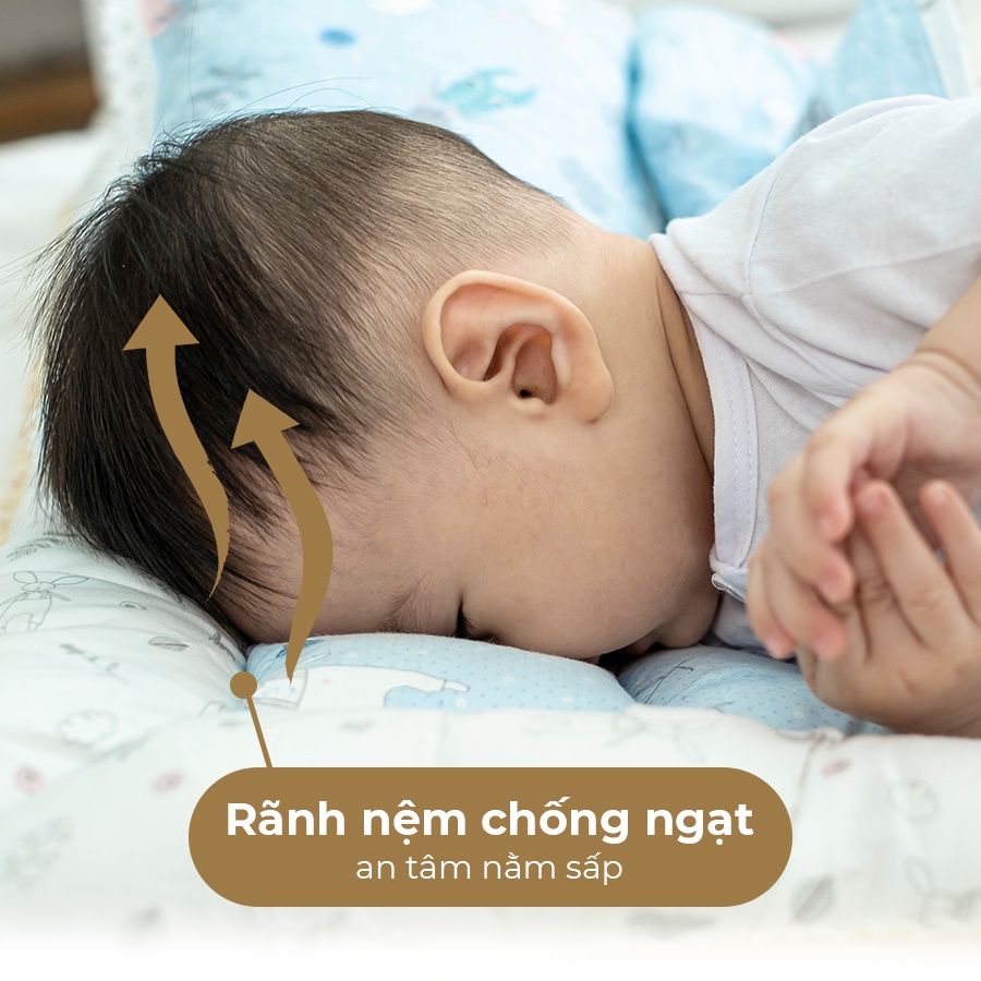 Nệm Trẻ Em Chần Bông Khang Home BabySafety An Toàn Giấc Ngủ Cho Bé Sơ Sinh Size 80x125cm