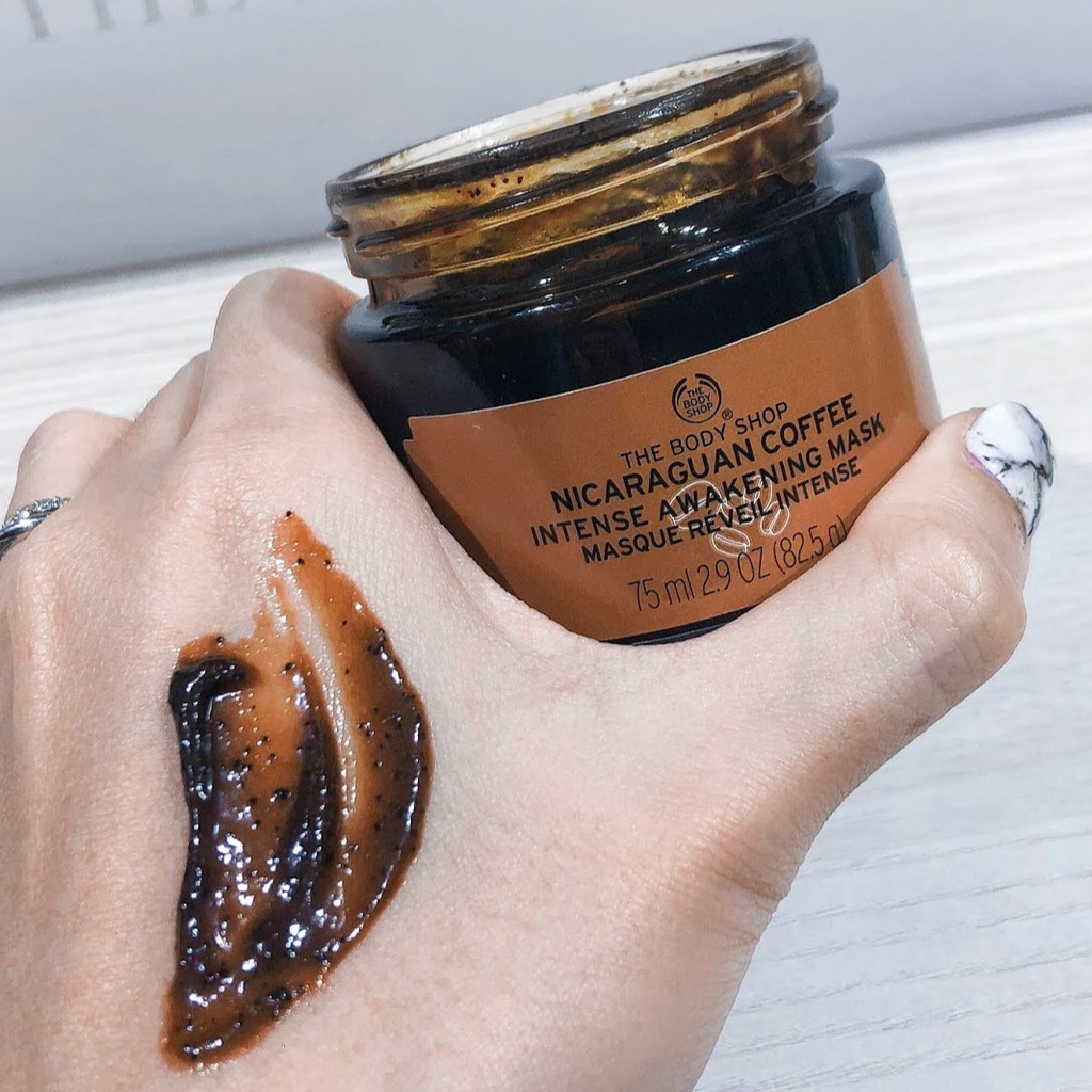 Mặt nạ the body shop cho da không đều màu nicaraguan coffee intense awakening mask