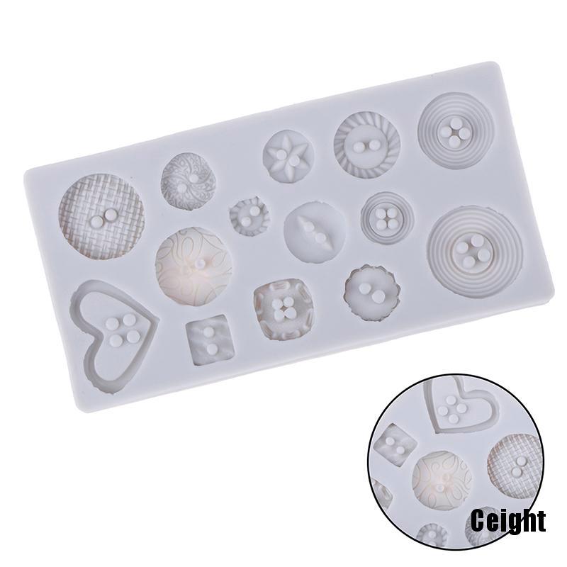 Khuôn Làm Bánh / Sô Cô La / Đá Hình Nút Áo Bằng Silicone Diy