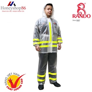 Bộ quần aó mưa trong suốt phản quang rando aspc-02.an toàn hơn cho bạn và người thân honeyshop86