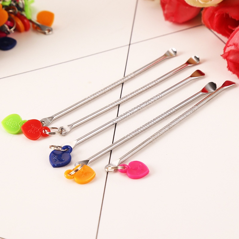 Dụng cụ lấy ráy tai inox kèm móc treo tiện dụng 🍀Clovershop68🍀