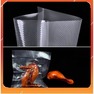 50 Túi hút chân không một mặt nhám nhiều kích thước/size chuyên sỉ lẻ sll (Dạng lưới - Loại cao cấp nhất)