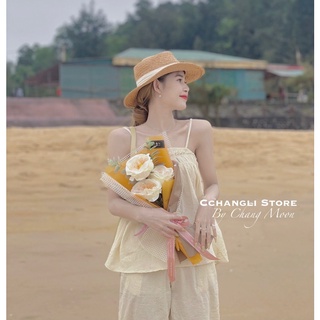 Set áo 2 dây + quần dài ( ảnh thật shop chụp)